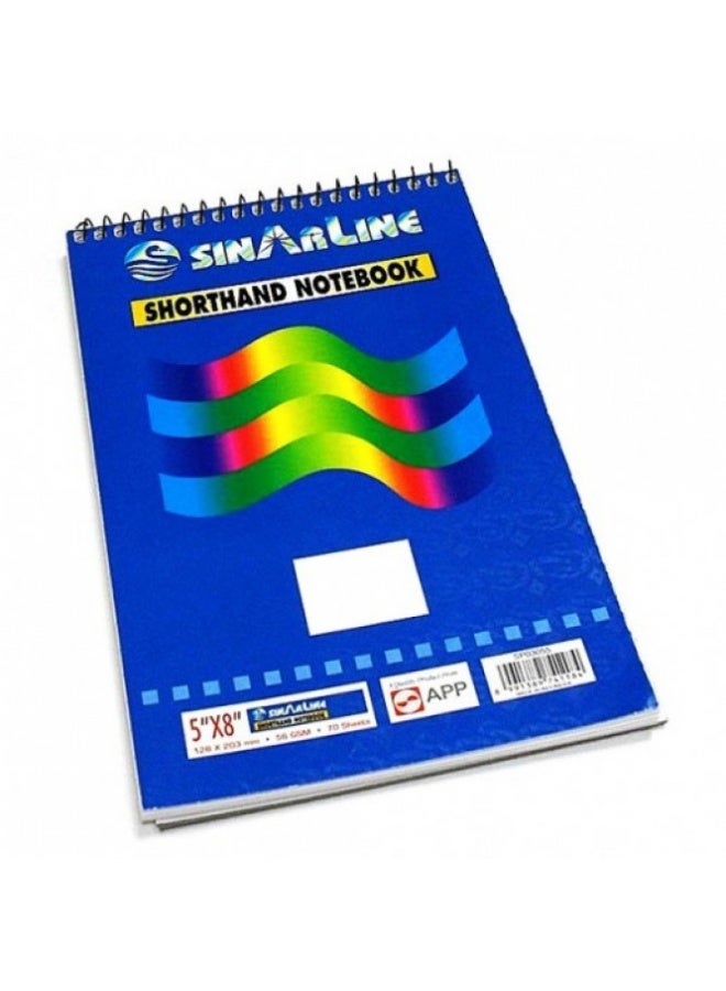 SINARLINE - Spiral Shorthand Notebook - 5x8 Inches 12pcs - Image 1